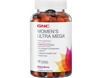 $10 off GNC Women's Ultra Mega Gummy Multivitamin - Mixed Berry
