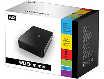 61% off WD Elements 2TB Desktop External Hard Drive