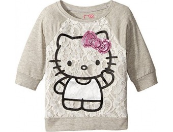 $23 off Hello Kitty Little Girls' HK Flower Lace Overlay Top