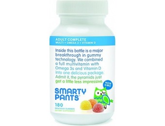 53% off SmartyPants Vitamins Adult Gummy Multivitamins Plus Omega 3