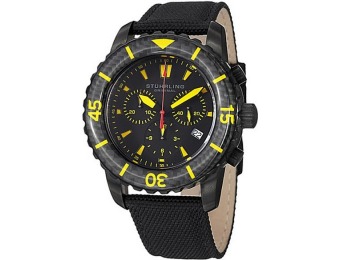 $797 off Stuhrling Original Men's Black Canvas Leather Watch