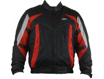 83% off Vega Merit Mesh Motorcycle Jacket (Black/Red)