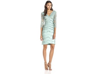 62% off Adrianna Papell Women's 3/4 Sleeve Lace Shutter Skirt Dress