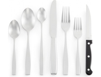 $56 off Gibson White Elements Willowick 42 Pc Flatware Set