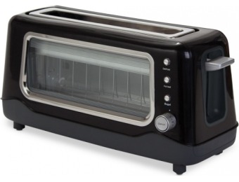 57% off Dash DVTS501 Clear View 2-Slice Toaster, Black or Red