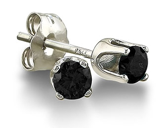 87% off 1/4ct Black Diamond Stud Earrings Crafted In White Gold