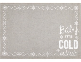 $11 off Homewear Holiday Baby It's Cold Outside 13" x 19" Placemat
