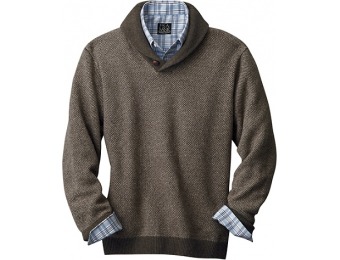 $91 off Lambswool Shawl Collar Men's Sweater