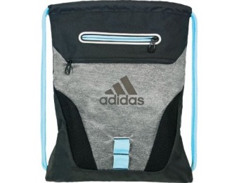 $17 off Adidas Rumble Sackpack - Heather Grey/Blue (20H x 13W x 8D)