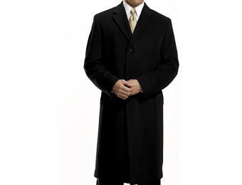 $421 off Merino Wool Topcoat Full Length Coat, Big and Tall Sizes