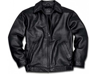 73% off Slim Fit Men's Leather Bomber Jacket