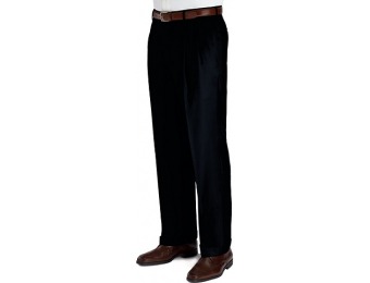 91% off Signature Wool Gabardine Pleated Trousers for Men