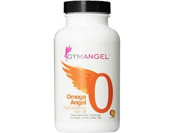 82% off Gym Angel Omega 3 Fish Oil Diet Supplement, Citrus, 120 Count