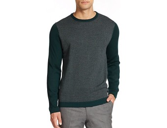 76% off Saks Fifth Avenue Collection Brick Merino Wool Sweater