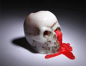54% off Bleeding Skull Halloween Candle