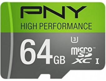 43% off PNY U3 High Performance 64GB MicroSDXC Memory Card
