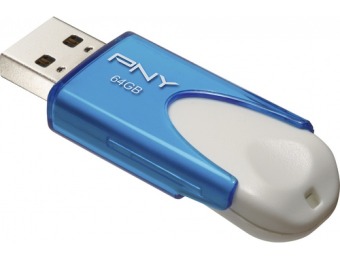 68% off Pny Attaché 4 64gb USB Flash Drive P-FD64GATT4BW-GE