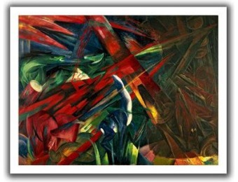 47% off 'Fate of the Animals' by Franz Marc Canvas Poster