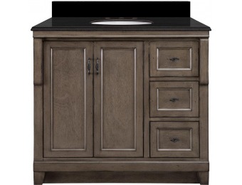 35% off Foremost Naples Vanity in Distressed Grey with Granite Top