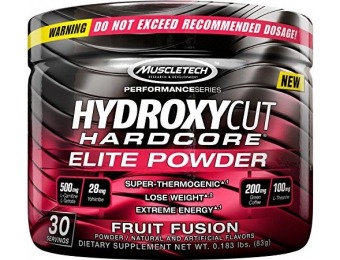 70% off Hydroxycut Hardcore Elite Powder, Fruit Fusion, 30 Servings