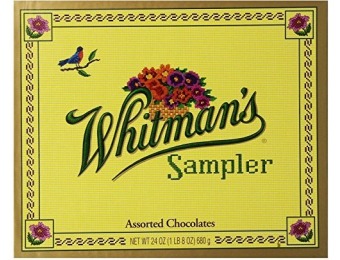 73% off Whitman's Sampler Assorted Chocolate, 24-Ounce Box