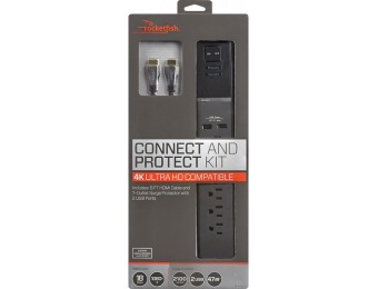 70% off Rocketfish 7-outlet Surge Protector w/ 8' In-wall HDMI Cable