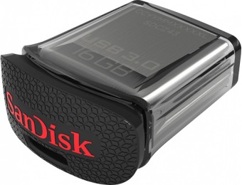 68% off Sandisk Ultra Fit 16GB USB 3.0 Flash Drive - Black/silver