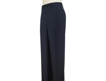 82% off Executive Wool Gabardine Plain Front Trousers