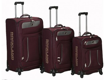 64% off Rockland 3 pc. Navigator Spinner Luggage Set