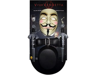 60% off V for Vendetta Adult Costume Kit (Guy Fawkes Mask)