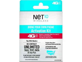 90% off Net10 Bring Your Own Phone SIM Activation Kit