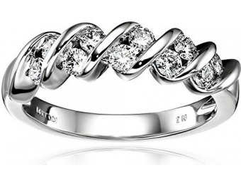 $919 off 14k White Gold Diamond Channel S Anniversary Ring