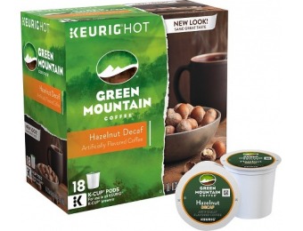 70% off Green Mountain Coffee Hazelnut Decaf Keurig K-Cups 18 ct