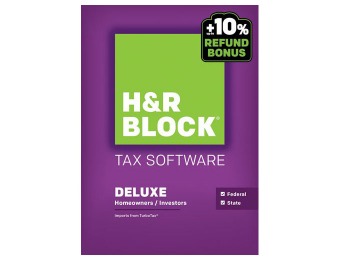 44% off H&R Block Tax Software Deluxe: Federal and State