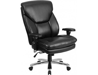 61% off HERCULES 400lb. Capacity Black Leather Executive Swivel Chair