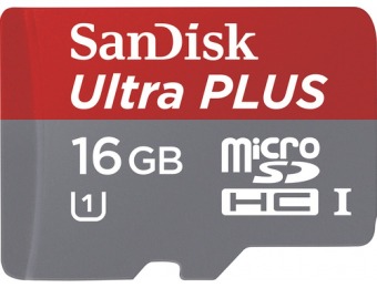 69% off Sandisk Ultra Plus 16GB MicroSDHC Class 10 Memory Card