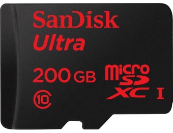 64% off Sandisk Ultra 200GB MicroSDXC Class 10 Memory Card