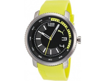 70% off Puma Men's Overdrive Neon Yellow Rubber Watch