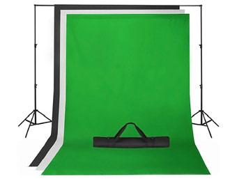 $210 off Chroma Key Green Screen with Black and White Backdrop Kit