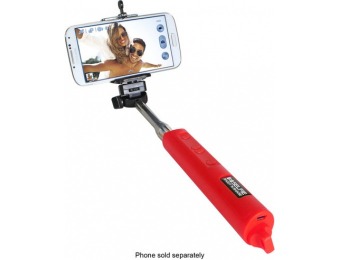 50% off Digital Treasures Shoot 'n Share Bluetoth Selfie Stick - Red