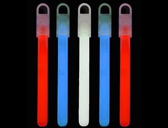 70% off 6" Lumistick Glow/Light Sticks Red, White & Blue (75 Count)