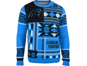 43% off Klew Men's Carolina Panthers Patches Ugly Sweater