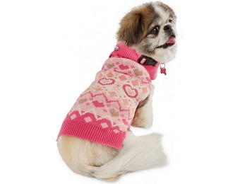 40% off Smoochie Pooch Heart Knit Dog Sweater, Medium