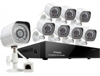 42% off Zmodo 8-camera HD NVR Surveillance Kit ZM-SS718-2TB