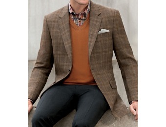 85% off Executive 2 Button Fleece Rich Sportcoat, Big and Tall