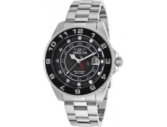 92% off Invicta Men's Pro Diver GMT Silver-Tone Steel Black Dial Watch
