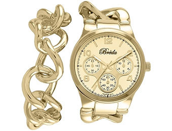 72% off Breda Women's Penelope Watch & Chain Bracelet Set
