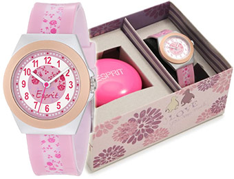 61% off Esprit Kids' ES105314001 Rosy Garden Pink Dial Watch