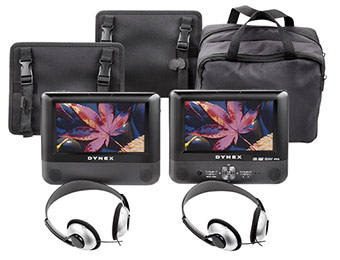 Extra $60 off Dynex DX-D7PDVD Dual 7" Screen Portable DVD Player
