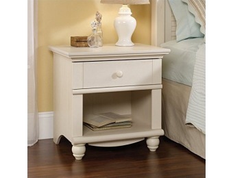 59% off Sauder Harbor View Night Stand, Antiqued White Finish